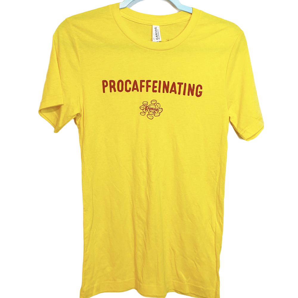 Kahlua Procaffeinating Yellow Short Sleeve T-Shirt
